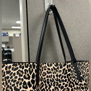 Barely used Kate Spade Leopard leather tote bag